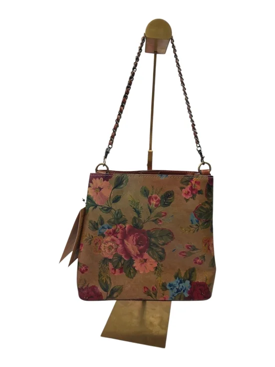 #42 Patricia Nash Floral Brown Leather Shoulder Bag - Picture 2 of 11
